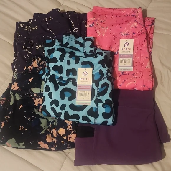Pop Fit Leggings-5 Pairs - Picture 1 of 6